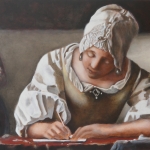 Brief schrijvende vrouw 