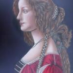 Parels in haar 